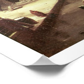 Boot unter dem Schnee Poster (Ecke)