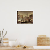 Boot unter dem Schnee Poster (Küche)