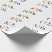 Boot verankert die See gute Reise Geschenkpapier (Ecke)