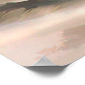 Boot vor dem Ozeansturm Poster (Ecke)