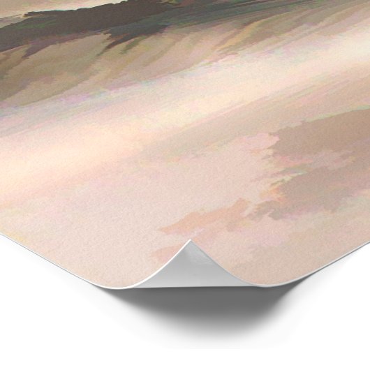 Boot vor dem Ozeansturm Poster (Ecke)