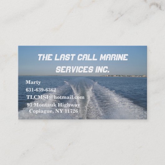 Boot wecken visitenkarte (Vorderseite)