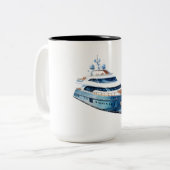 Boot Zweifarbige Tasse (Vorderseite Links)