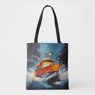 Bootaktivität Sportmalerei Abstrakte Art Deco Tasche