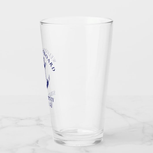 Bootanchor Navy Personalisiert Glas (Links)