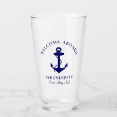 Bootanchor Navy Personalisiert Glas (Vorderseite)