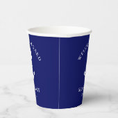 Bootanchor Navy Personalisiert Pappbecher (Rechts)