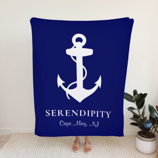 Bootanchor Navy Personalisiert Sherpadecke