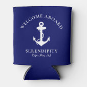 Bootanchor Navy Personalisierter Name Dosenkühler (Vorderseite)