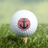 Bootanchor Red White Blue Nautical Golf Balls Golfball (Insitu T-Shirt)