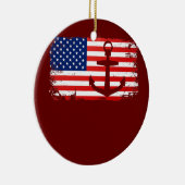 Bootanchor USA Flag Lover Keramik Ornament (Rechts)