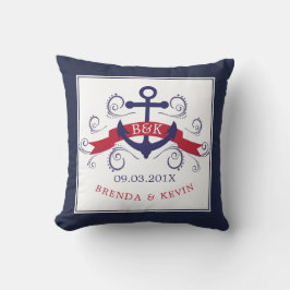 Bootanker Hochzeitsvorlage Kissen