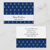 Bootanker, Schiffsanker, Bootsführer, Skipper Visitenkarte (Vorne/Hinten)