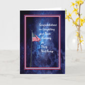 Bootcamp-Abschluss für Navy Basic Training Karte (Gelbe Blume)