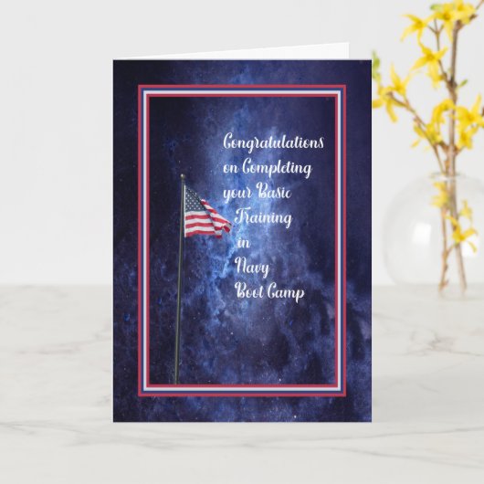 Bootcamp-Abschluss für Navy Basic Training Karte (Gelbe Blume)