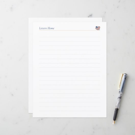 Bootcamp Briefe aus der Heimat Briefpapier (Vorderseite/Rückseite Beispiel)