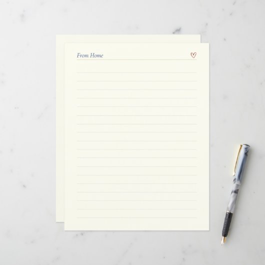 Bootcamp Briefe aus der Heimat Briefpapier (Vorderseite/Rückseite Beispiel)