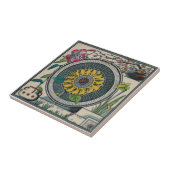 Boote 1885 Ästhetische Japonesque Farbige Repro Fliese (Seite)