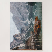 Boote am Dock in den Bergen Puzzle (Vertikal)