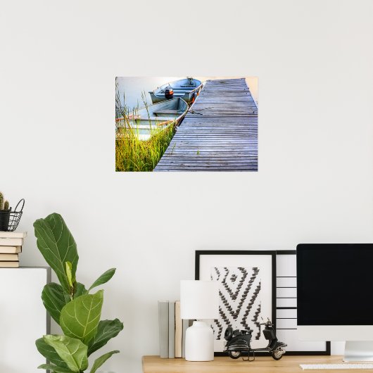 Boote am Dock Poster (Heimbüro)