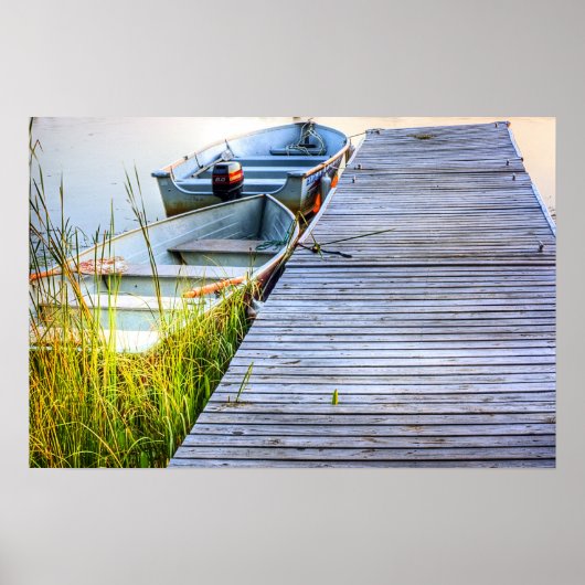 Boote am Dock Poster (Vorne)