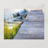 Boote am Dock Postkarte (Vorderseite)