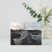 Boote am Dock Postkarte (Stehend Vorderseite)