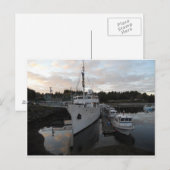 Boote am Dock Postkarte (Vorne/Hinten)