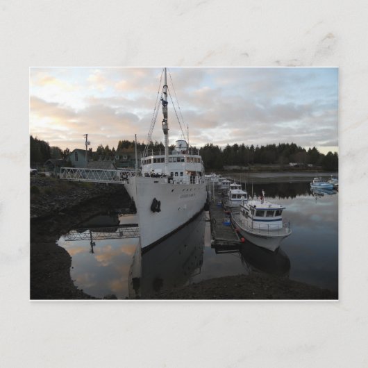 Boote am Dock Postkarte (Vorderseite)