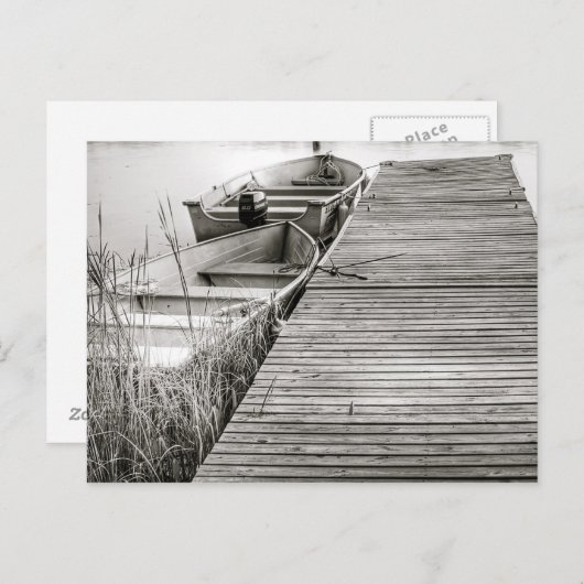 Boote am Dock Postkarte (Vorne/Hinten)