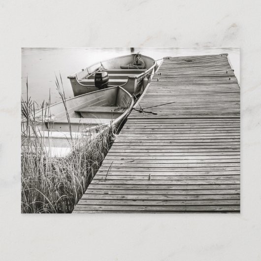 Boote am Dock Postkarte (Vorderseite)