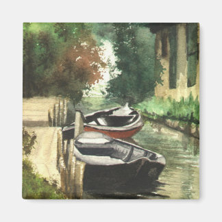 Boote am Fluss Magnet