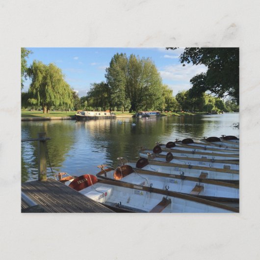 Boote am Fluss, Stratford Upon Avon UK Travel Postkarte (Vorderseite)