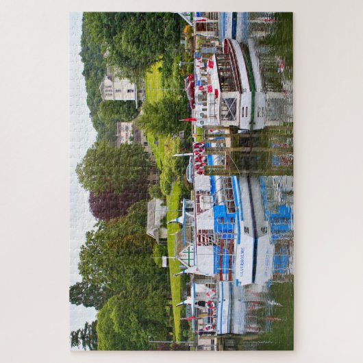 Boote am Lake Windermere, Cumbrien, England Puzzle (Vertikal)