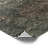 Boote am schwarzen Sandstrand auf Lanzarote Poster (Ecke)