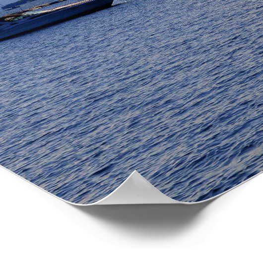 Boote am See Champlain Poster (Ecke)
