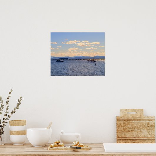 Boote am See Champlain Poster (Küche)