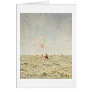 Boote am Sonnenaufgang (Öl auf Platte)