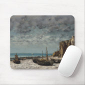 Boote am Strand, Étretat - Gustave Courbet Mousepad (Mit Mouse)