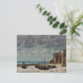 Boote am Strand, Étretat - Gustave Courbet Postkarte (Stehend Vorderseite)