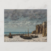 Boote am Strand, Étretat - Gustave Courbet Postkarte (Vorderseite)