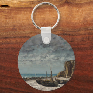 Boote am Strand, Étretat - Gustave Courbet Schlüsselanhänger