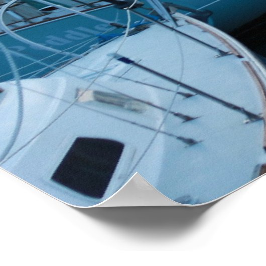 Boote am Strand in der Dämmerung Poster (Ecke)