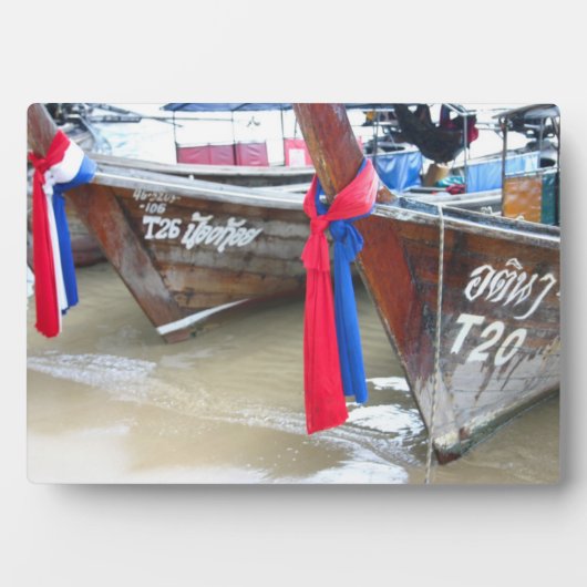 Boote am Strand | Phi Phi Islands, Thailand Fotoplatte (Vorderseite)