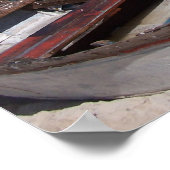 Boote am Strand Poster (Ecke)