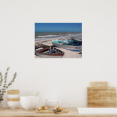 Boote am Strand Poster (Küche)