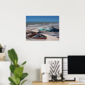 Boote am Strand Poster (Heimbüro)