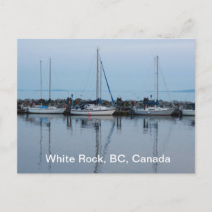 Boote am Strand Postkarte