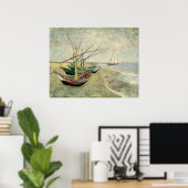 Boote am Strand von Saintes-Maries - Van Gogh Poster (Heimbüro)