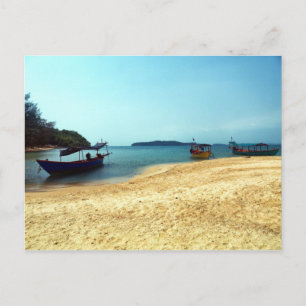 Boote am Tropical Island Beach, Kambodscha Postkarte
